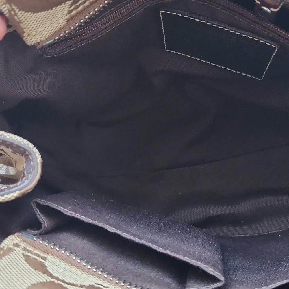 Coach Signature Hampton Canvas & Leather Shoulder Bag - Picture 10 of 16